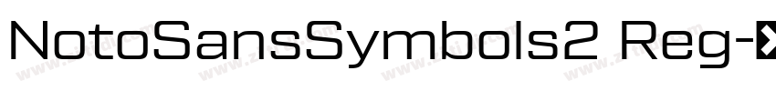 NotoSansSymbols2 Reg字体转换